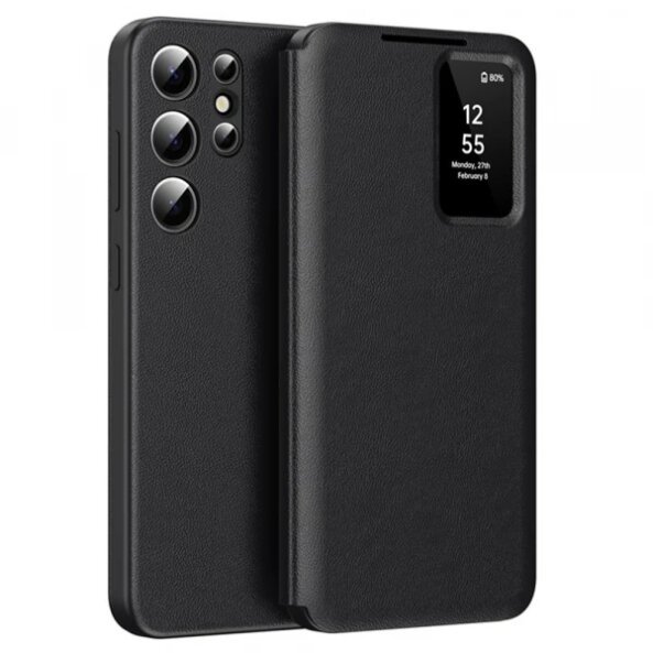 Husa pentru Samsung Galaxy S25 Ultra S938, Techsuit, SmartView, Neagra