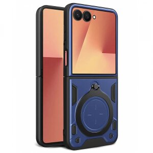 Husa pentru Samsung Galaxy Z Flip7 F766, Techsuit, CamGuard Pro, Albastra