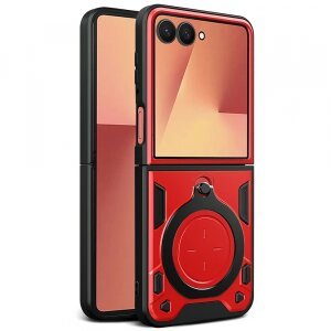 Husa pentru Samsung Galaxy Z Flip7 F766, Techsuit, CamGuard Pro, Rosie