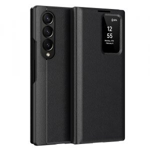 Husa pentru Samsung Galaxy Z Fold4 F936, Techsuit, SmartView, Neagra