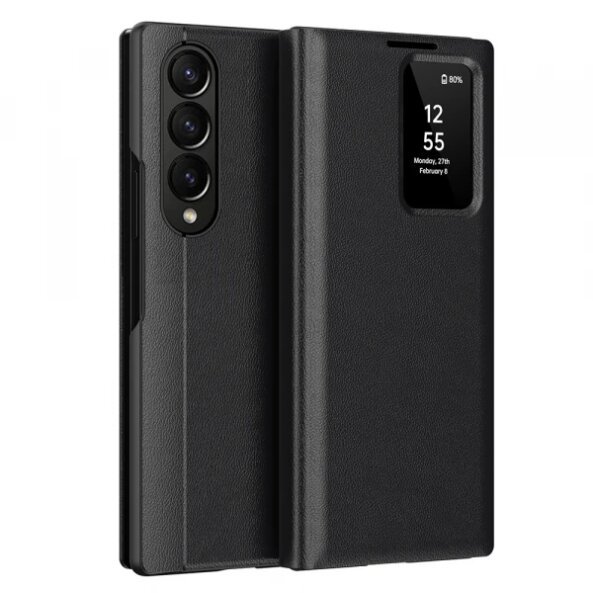 Husa pentru Samsung Galaxy Z Fold4 F936, Techsuit, SmartView, Neagra