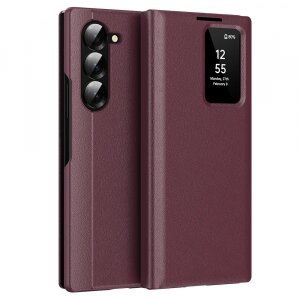 Husa pentru Samsung Galaxy Z Fold6 F956, Techsuit, SmartView, Rosie