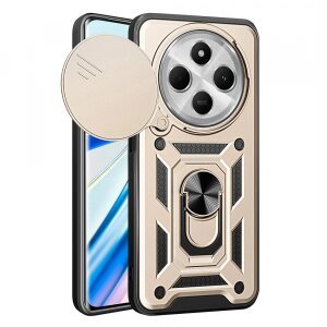 Husa pentru Xiaomi Poco C75 / Redmi 14C, Techsuit, CamShield, Aurie