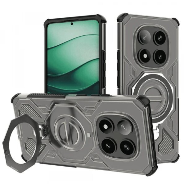 Husa pentru Xiaomi Poco X7 / Redmi Note 14 Pro 5G, Techsuit, Carbon Shield Pro, Neagra Deschis