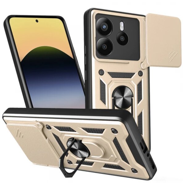 Husa pentru Xiaomi Redmi Note 14 5G, Techsuit, CamShield, Aurie