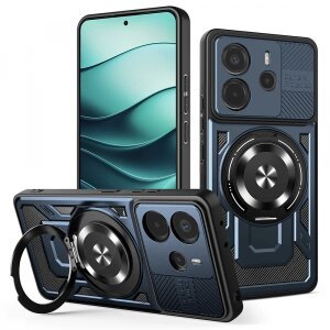 Husa pentru Xiaomi Redmi Note 14 5G, Techsuit, RuggedCam, Albastra