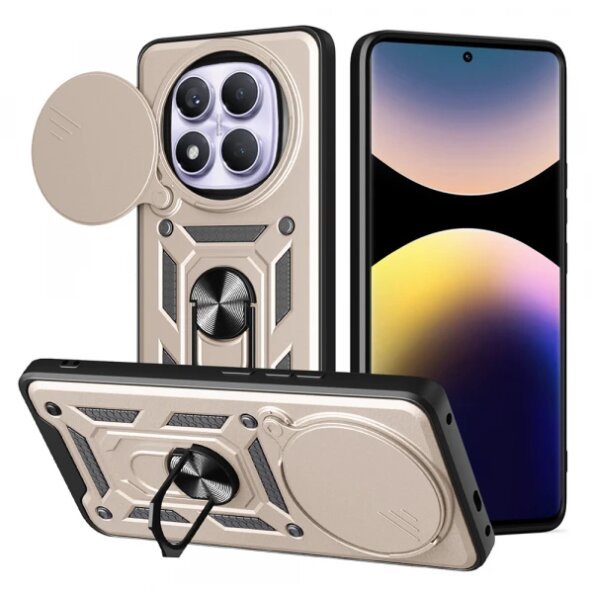 Husa pentru Xiaomi Redmi Note 14 Pro 4G, Techsuit, CamShield, Aurie