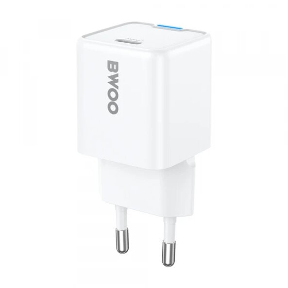 Incarcator Retea BWOO CDA211, 30W, 3A, 1 x USB-C, Alb 