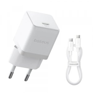 Incarcator Retea Cu Cablu USB-C Baseus Palm, 20W, 3A, 1 x USB-C, Alb P10111602213-01 