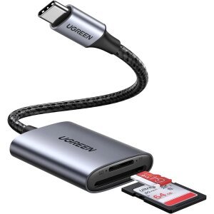 Cititor Card USB-C UGREEN CM401, SD - microSD, Gri 