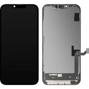 Display cu Touchscreen MP compatibil cu Apple iPhone 14 Plus, cu Rama, Versiune Soft OLED IC Movable FHD, Negru 