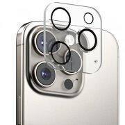 Folie de protectie Camera Spate Anank Guard pentru Apple iPhone 16 Pro Max / 16 Pro, Sticla securizata, Neagra