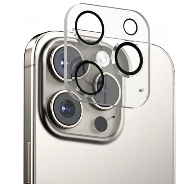 Folie de protectie Camera Spate Anank Guard pentru Apple iPhone 16 Pro Max / 16 Pro, Sticla securizata, Neagra