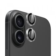 Folie de protectie Camera Spate Blueo Metal Frame pentru Apple iPhone 15 Plus / 15, Sticla securizata, Set 2 bucati, Transparenta