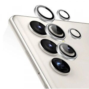 Folie de protectie Camera Spate ESR pentru Samsung Galaxy S24 Ultra S928, Sticla securizata, Argintie