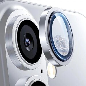 Folie de protectie Camera Spate Lito S+ pentru Apple iPhone 16 Plus / 16, Sticla securizata, Argintie