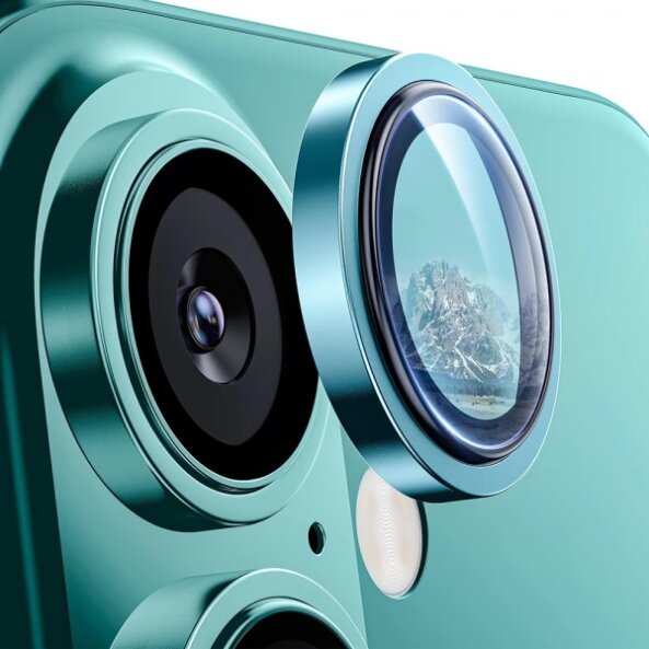 Folie de protectie Camera Spate Lito S+ pentru Apple iPhone 16, Sticla securizata, Verde