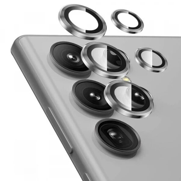 Folie de protectie Camera Spate Lito S+ pentru Samsung Galaxy S25 Ultra S938, Sticla securizata, Argintie