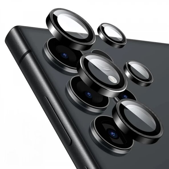 Folie de protectie Camera Spate Lito S+ pentru Samsung Galaxy S25 Ultra S938, Sticla securizata, Neagra