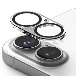 Folie de protectie Camera Spate Ringke pentru Apple iPhone 16 Plus / 16, Sticla securizata, Set 2 bucati, Transparenta