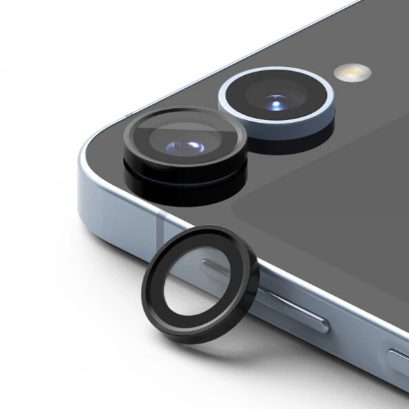 Folie de protectie Camera Spate Ringke pentru Samsung Galaxy Z Flip6 F741, Sticla securizata, Set 2 bucati, Neagra