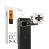 Folie de protectie Camera Spate Spigen GlastR EZ FIT pentru Google Pixel 8, Sticla securizata, Set 2 bucati, Neagra