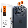 Folie de protectie Camera Spate Spigen GlastR EZ FIT Pro pentru Apple iPhone 16 Pro Max / 16 Pro, Sticla securizata, Set 2 bucati, Albastra