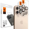 Folie de protectie Camera Spate Spigen GlastR EZ FIT Pro pentru Apple iPhone 16 Pro, Sticla securizata, Set 2 bucati, Bronz