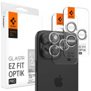 Folie de protectie Camera Spate Spigen GlastR EZ FIT Pro pentru Apple iPhone 17 Pro Max / 17 Pro, Sticla securizata, Set 2 bucati, Transparenta