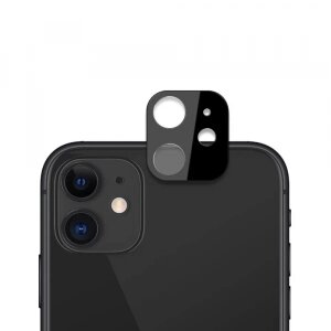 Folie de protectie Camera Spate Techsuit pentru Apple iPhone 11, Sticla securizata, Neagra