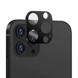 Folie de protectie Camera Spate Techsuit pentru Apple iPhone 12 Pro, Sticla securizata, Neagra
