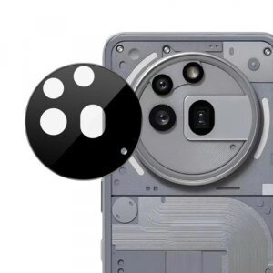 Folie de protectie Camera Spate Techsuit pentru Nothing Phone (3a) Pro, Sticla securizata, Neagra