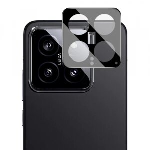 Folie de protectie Camera Spate Techsuit pentru Xiaomi 14, Sticla securizata, Neagra