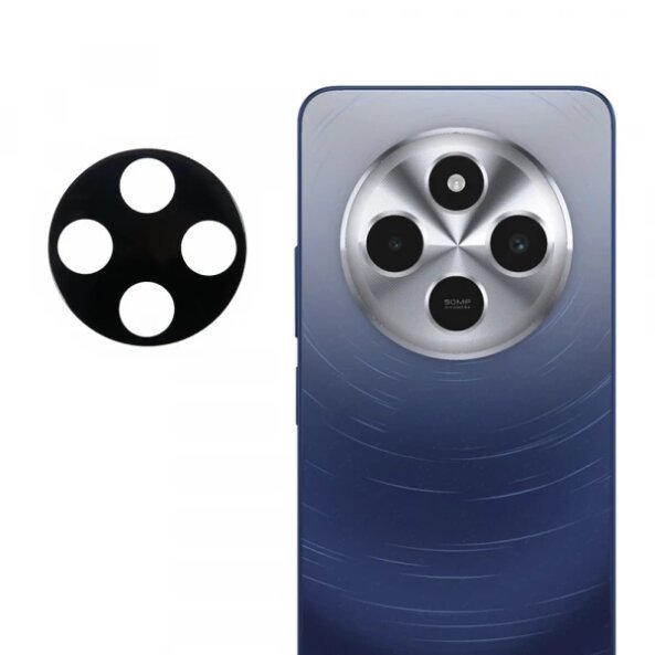 Folie de protectie Camera Spate Techsuit pentru Xiaomi Poco C75 / Redmi 14C, Sticla securizata, Neagra