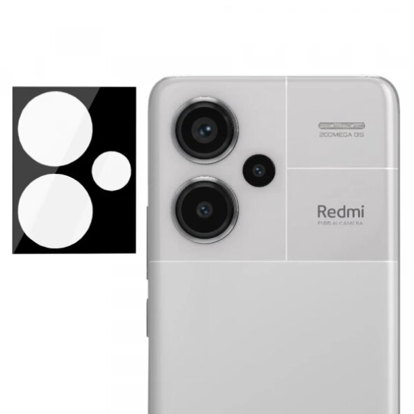 Folie de protectie Camera Spate Techsuit pentru Xiaomi Redmi Note 13 Pro+, Sticla securizata, Neagra