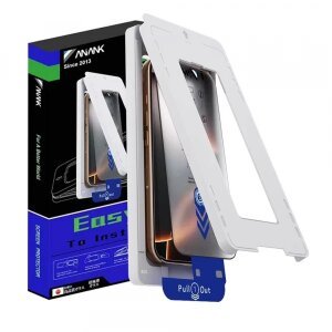 Folie de protectie Ecran Anank 2X Reinforced pentru Apple iPhone 15 Pro, Sticla securizata, Full Glue, 2.5D, Neagra