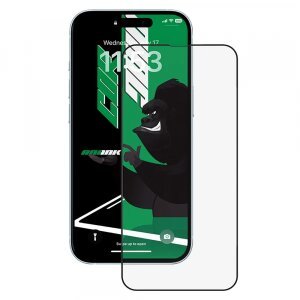 Folie de protectie Ecran Anank 5X Reinforced CG pentru Apple iPhone 15 Pro Max, Sticla securizata, Full Glue, 2.5D, Neagra