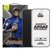 Folie de protectie Ecran Blueo Anti-Broken pentru Apple iPhone 15 Pro, Sticla securizata, Full Glue, Neagra