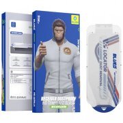 Folie de protectie Ecran Blueo Anti-Dust HD Applicator Pro pentru Apple iPhone 14 Pro Max, Sticla securizata, Full Glue, Neagra