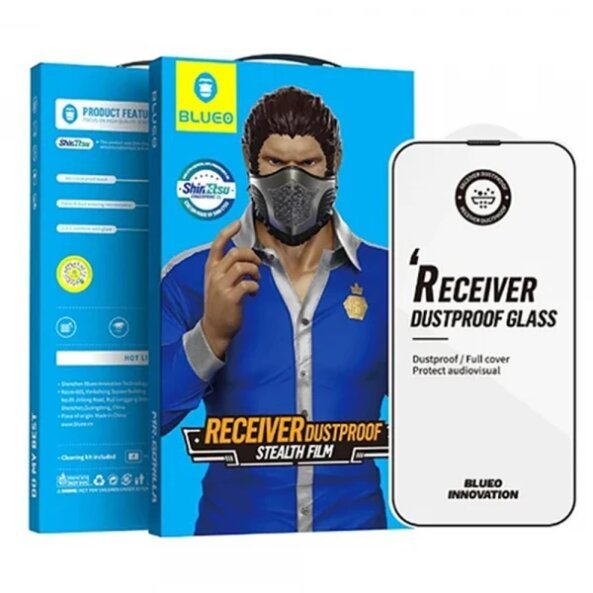 Folie de protectie Ecran Blueo Anti-Dust HD pentru Apple iPhone 11 / XR, Sticla securizata, Full Glue, Neagra