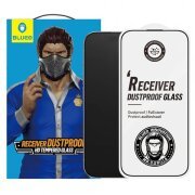 Folie de protectie Ecran Blueo Anti-Dust HD pentru Apple iPhone 16 Pro Max, Sticla securizata, Full Glue, Neagra