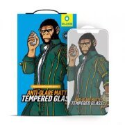 Folie de protectie Ecran Blueo Anti-Glare pentru Apple iPhone 12 / 12 Pro, Sticla securizata, Full Glue, Neagra