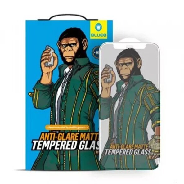 Folie de protectie Ecran Blueo Anti-Glare pentru Apple iPhone 12 / 12 Pro, Sticla securizata, Full Glue, Neagra