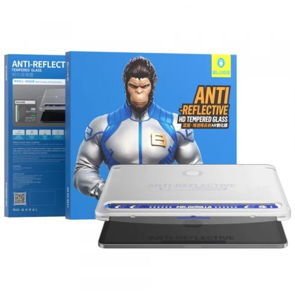 Folie de protectie Ecran Blueo Anti-Reflective HD Applicator Pro pentru Apple iPad Pro 12.9 (2022), Sticla securizata, Full Glue