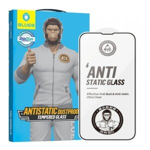 Folie de protectie Ecran Blueo Anti-Static HD pentru Apple iPhone 11 / XR, Sticla securizata, Full Glue, Neagra