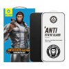 Folie de protectie Ecran Blueo Anti-Static HD pentru Apple iPhone 16 / 15, Sticla securizata, Full Glue, Neagra