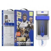 Folie de protectie Ecran Blueo AR Applicator Pro pentru Apple iPhone 16 Pro, Sticla securizata, Full Glue, 3D, Neagra