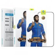 Folie de protectie Ecran Blueo Silk HD pentru Apple iPhone 15 Pro, Sticla securizata, Full Glue, 2.5D, Neagra