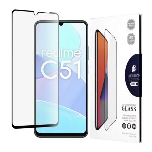 Folie de protectie Ecran DUX DUCIS pentru Realme Note 50 / C51, Sticla securizata, Full Glue, Neagra