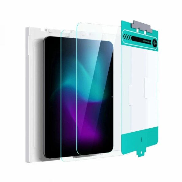 Folie de protectie Ecran ESR pentru Apple iPad Pro 11 (2024), Sticla securizata, Full Glue, Set 2 bucati